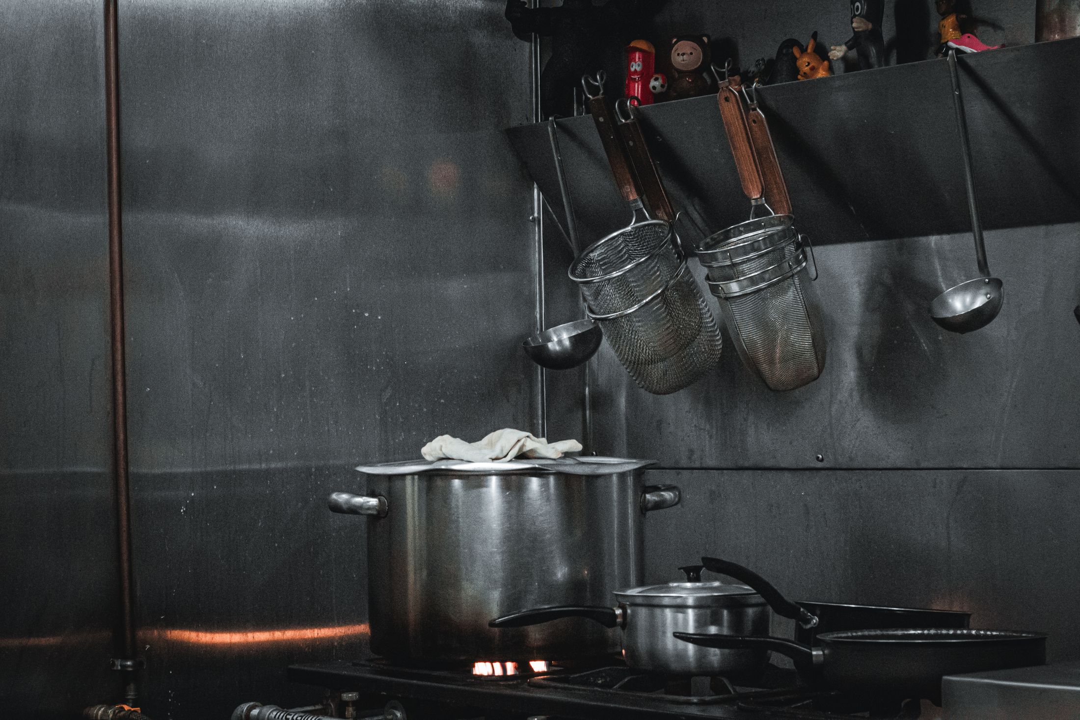 Professional stainless commercial kitchen